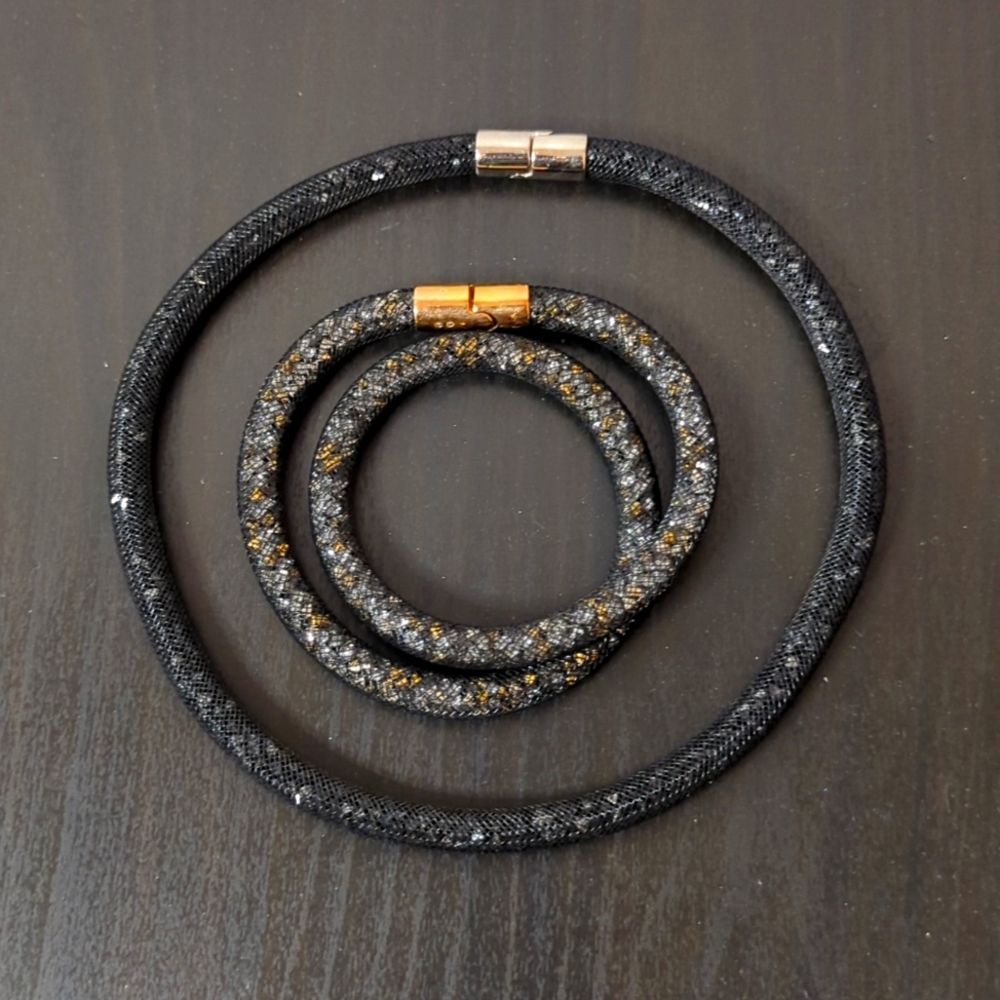 Swarovski Stardust Bracelets Black And Gold